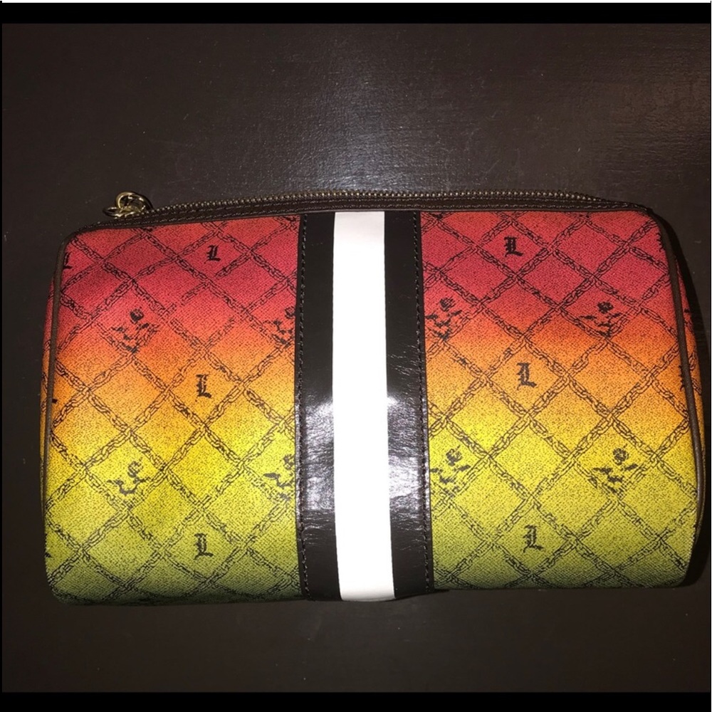 L.A.M.B Rasta Ombré Makeup Cosmetic Pouch Bag